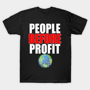 People Before Profit - black T-Shirt